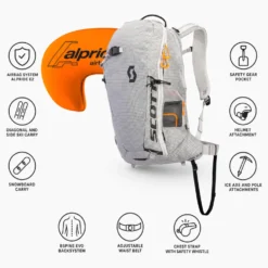 Zaino anti valanga con airbag Scott Pack Patrol E2 22 Kit Light Grey Black