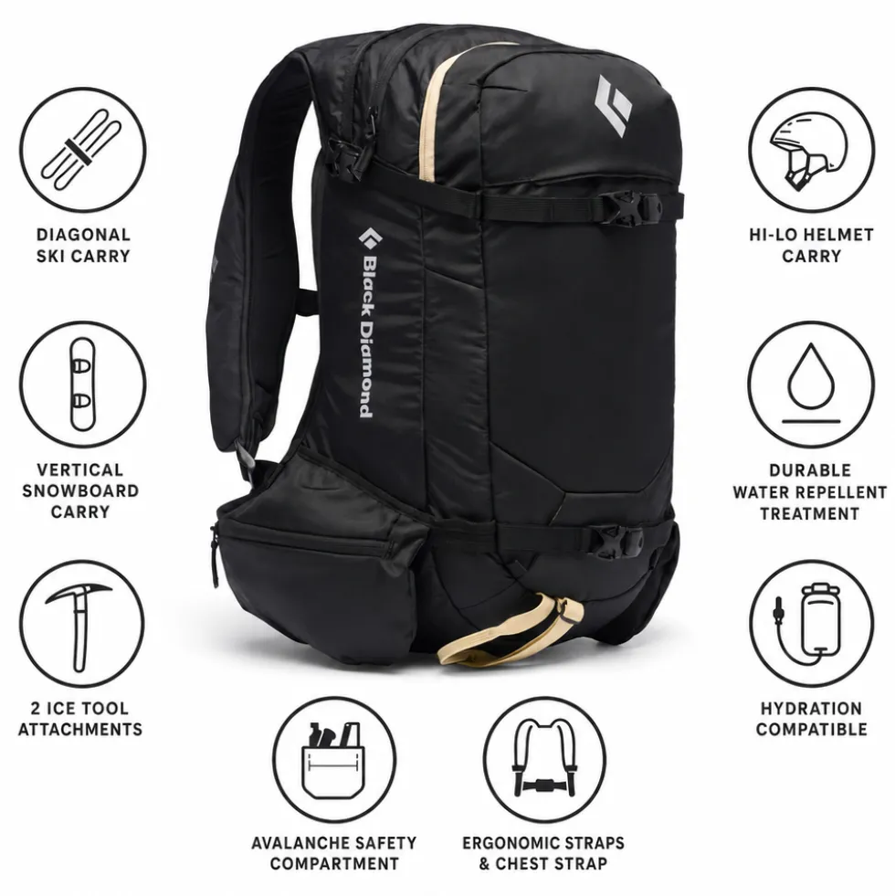 Zaino Black Diamond Dawn Patrol 32 Backpack Black