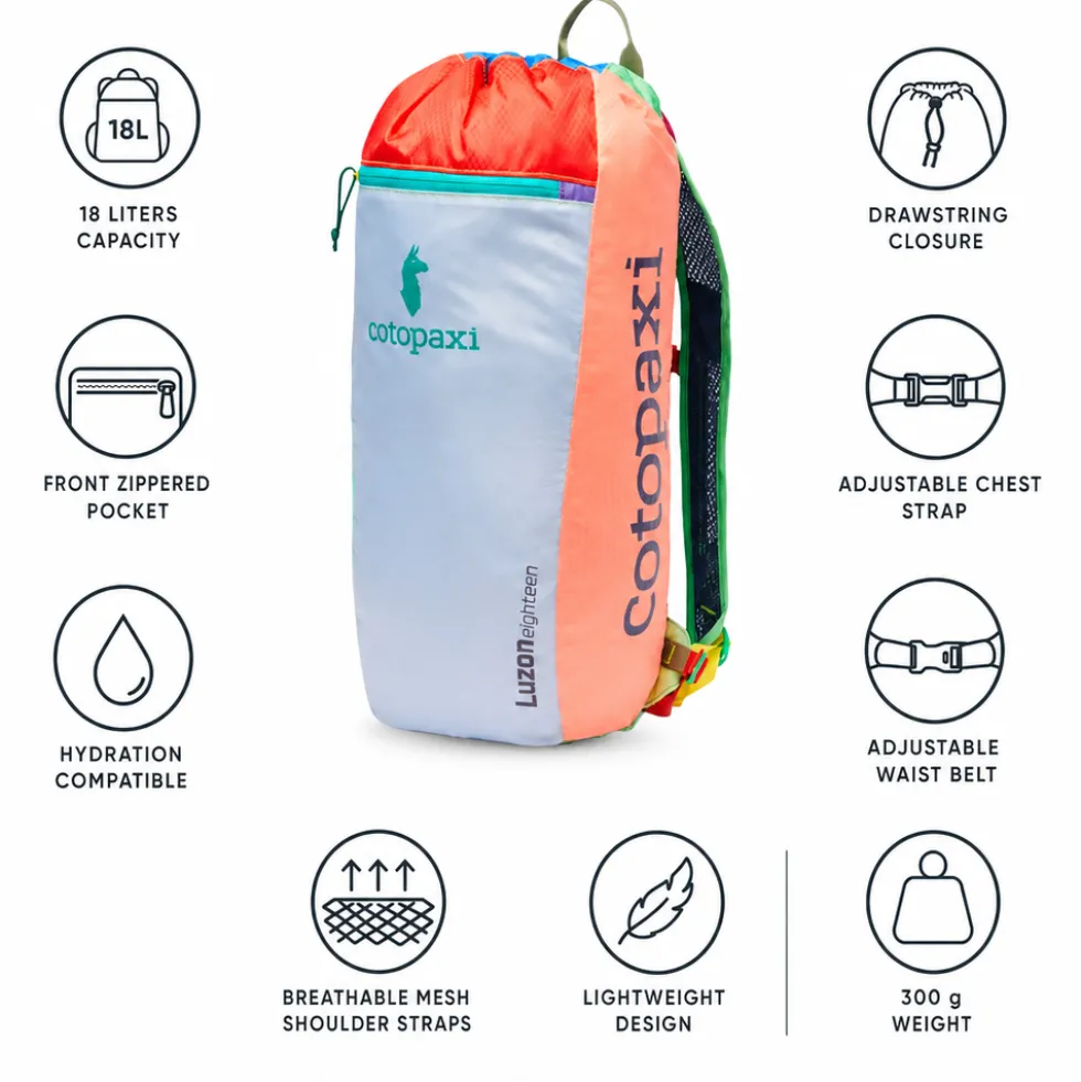 Zaino Cotopaxi Luzon 18L Backpack Del Dia Multicolor