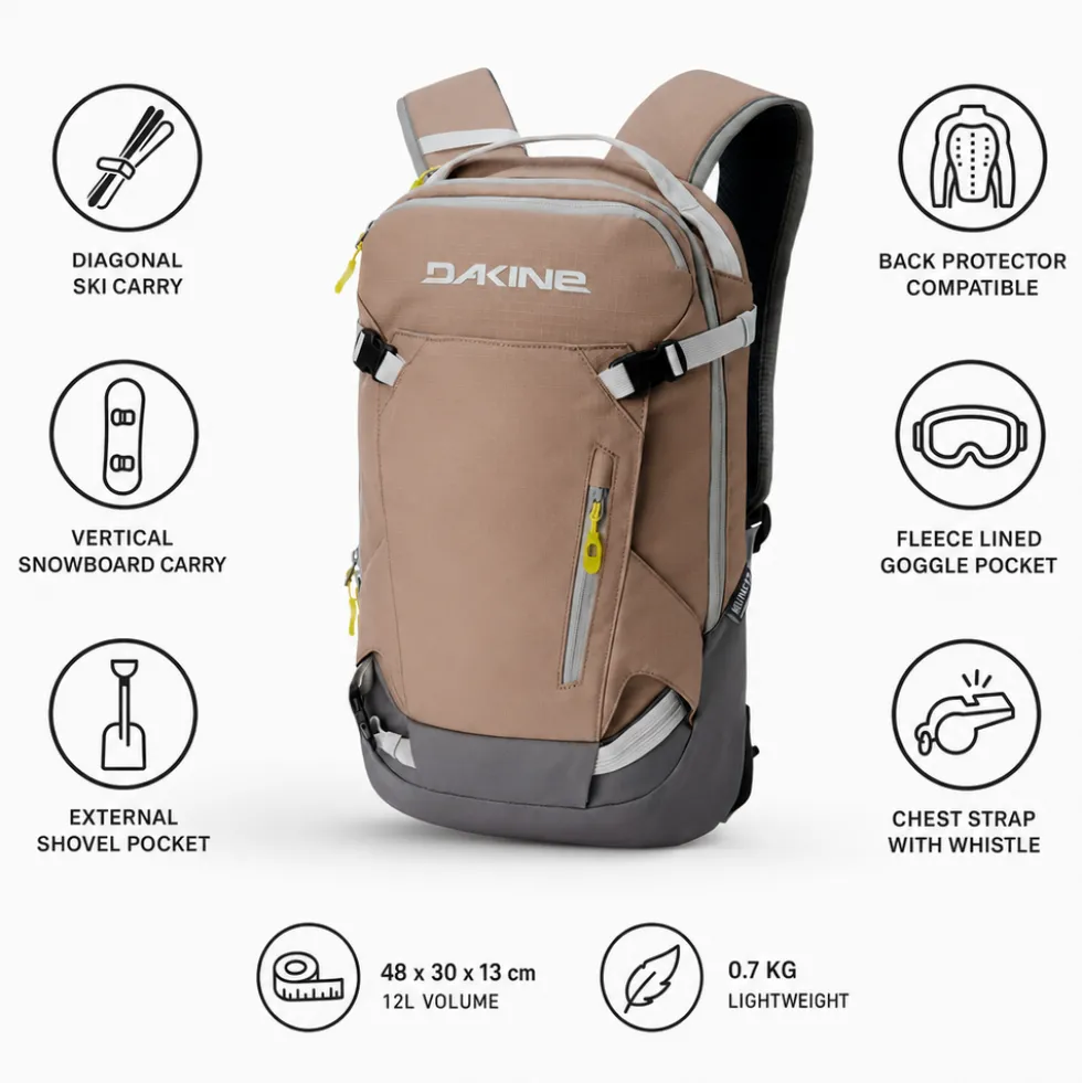 Zaino Dakine Womens Heli Pack 12L Pinebark