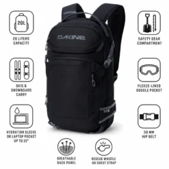 Zaino Dakine Womens Heli Pro 20L Black