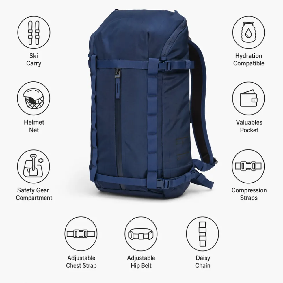 Zaino Db Backcountry Backpack 20L Blue Hour