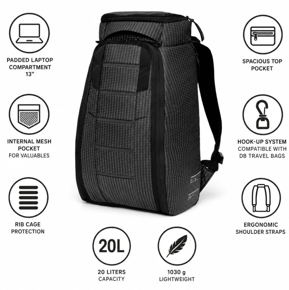 Zaino Db Hugger Backpack 20L Reflective Black