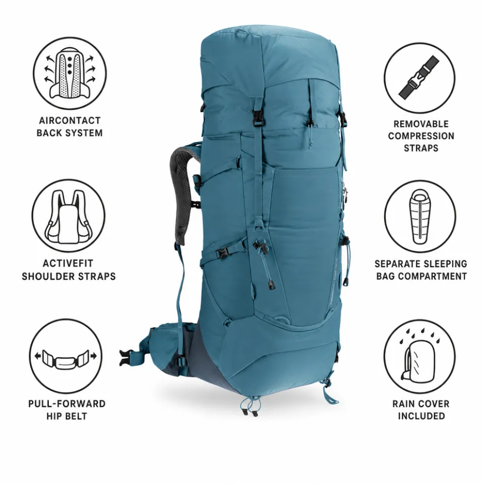 Zaino Deuter Aircontact Core 50+10 Atlantic Ink