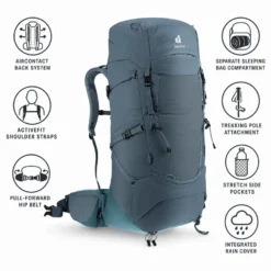 Zaino Deuter Aircontact Core 50+10 Graphite Shale
