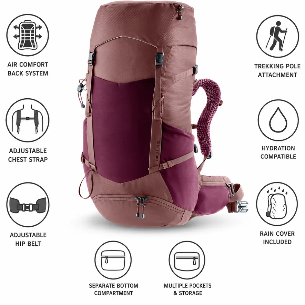 Zaino Deuter Futura 30 SL Cassis Ashrose