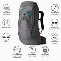 Zaino Gregory Jade 38 Mist Grey