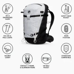 Zaino Mammut Aenergy St 32 Women White Black