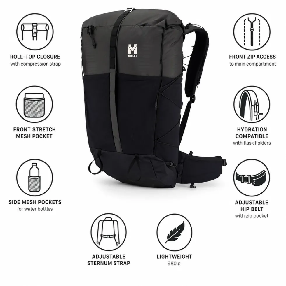Zaino Millet Parmelan 35 Black
