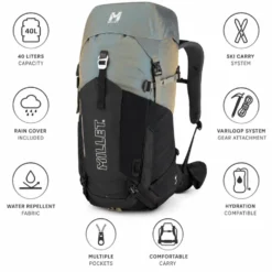 Zaino Millet Ubic 40L E-Black Sand