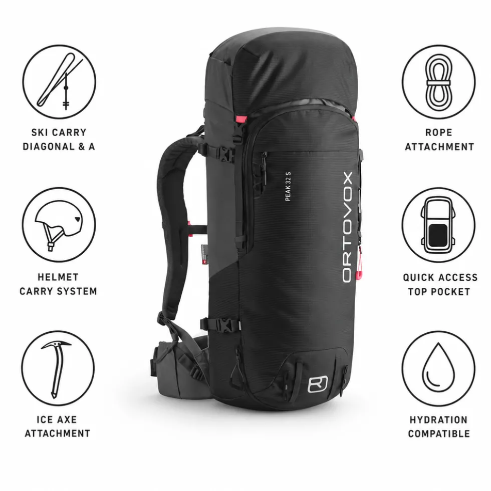 Zaino Ortovox Peak 32 S Black Raven