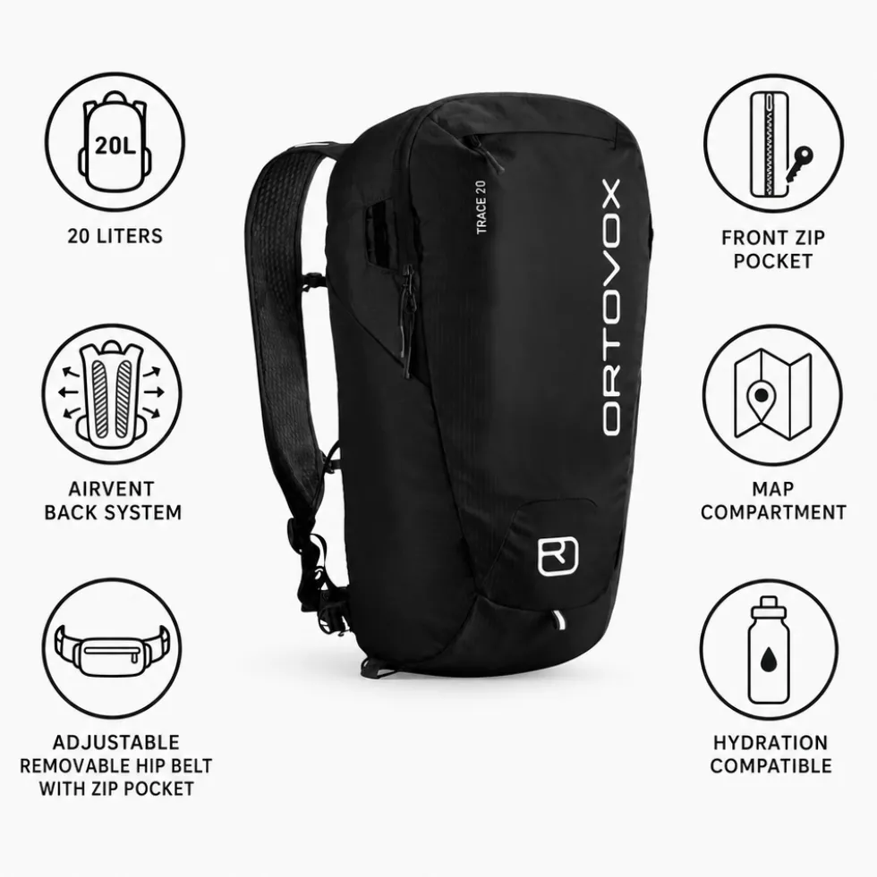 Zaino Ortovox Trace 20 Black Raven