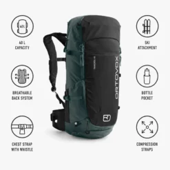 Zaino Ortovox Traverse 40 Dark Arctic Grey