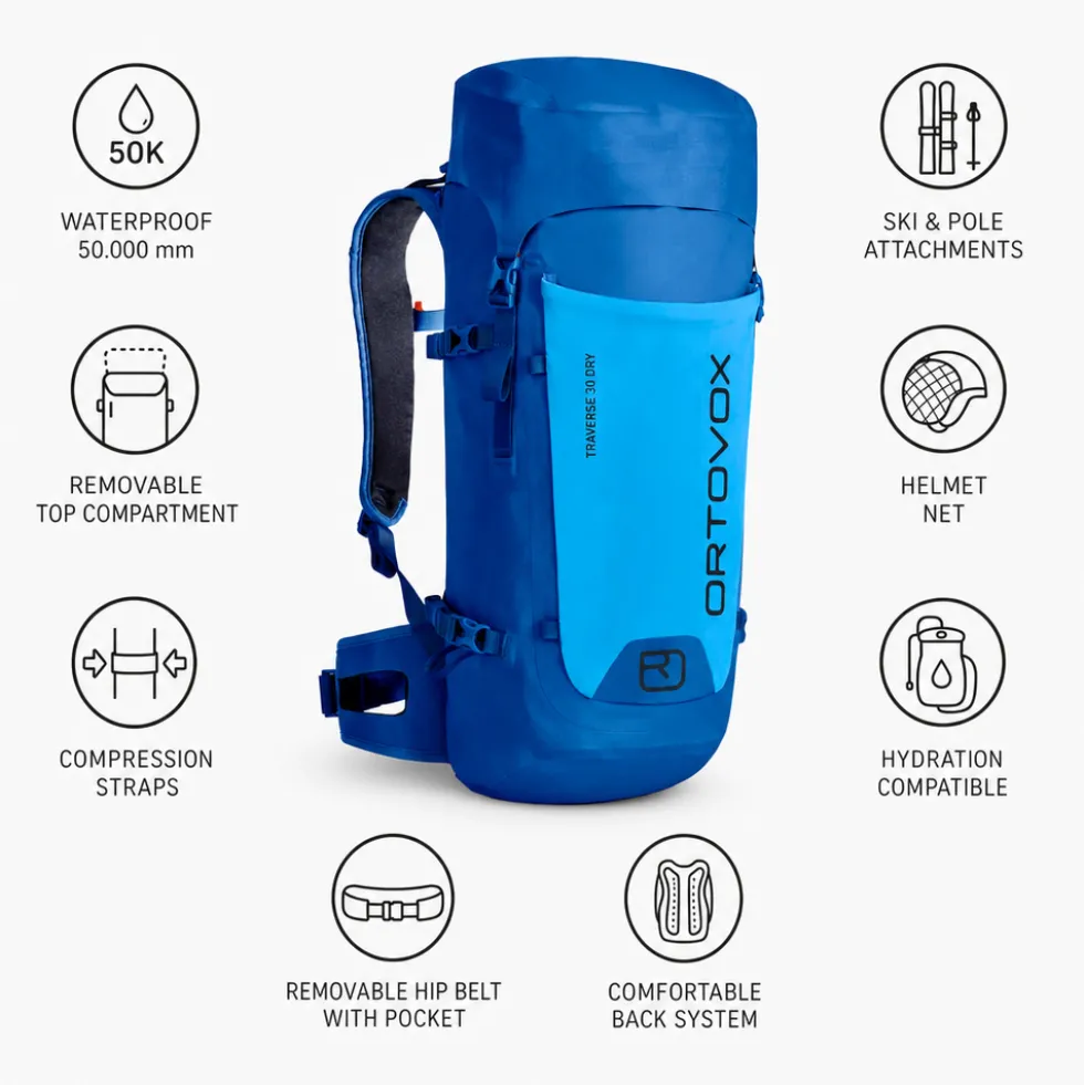 Zaino Ortovox Traverse 30 Dry Just Blue