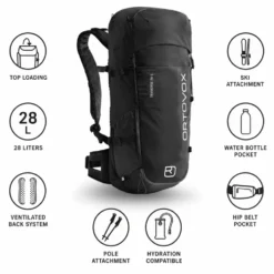 Zaino Ortovox Traverse 28 S Black Raven