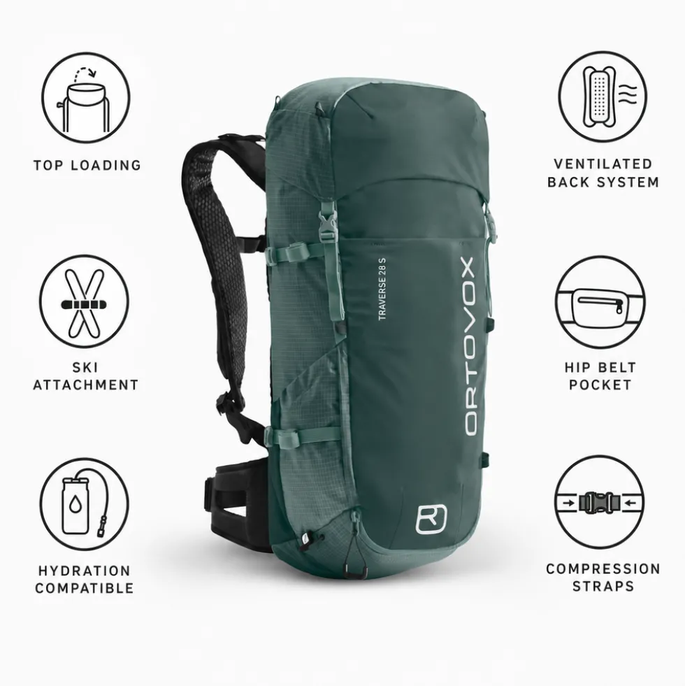 Zaino Ortovox Traverse 28 S Glacier Grey