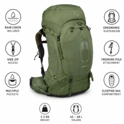 Zaino Osprey Atmos Ag 65 Mythical Green