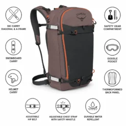 Zaino Osprey Sopris 25 Magma Brown Raven Black