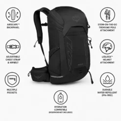 Zaino Osprey Talon 26 Black Coal Grey