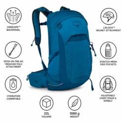 Zaino Osprey Talon 22 Scoria Blue Night Shift