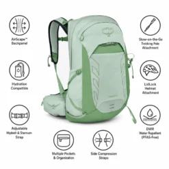 Zaino Osprey Tempest 22 Frosty Mint Green Botanica