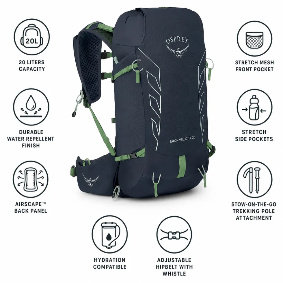Zaino Osprey Tempest Velocity 20 Nocturnal Blue