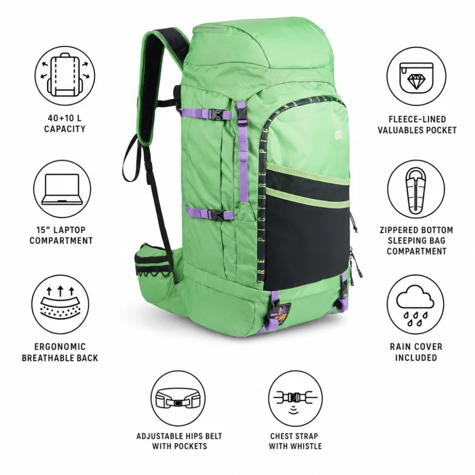 Zaino Picture Off Trax 40+10 Women Backpack Peppermint