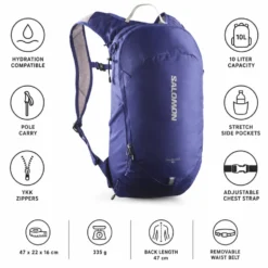 Zaino Salomon Trailblazer 10 Mazarine Blue Ghost Gray